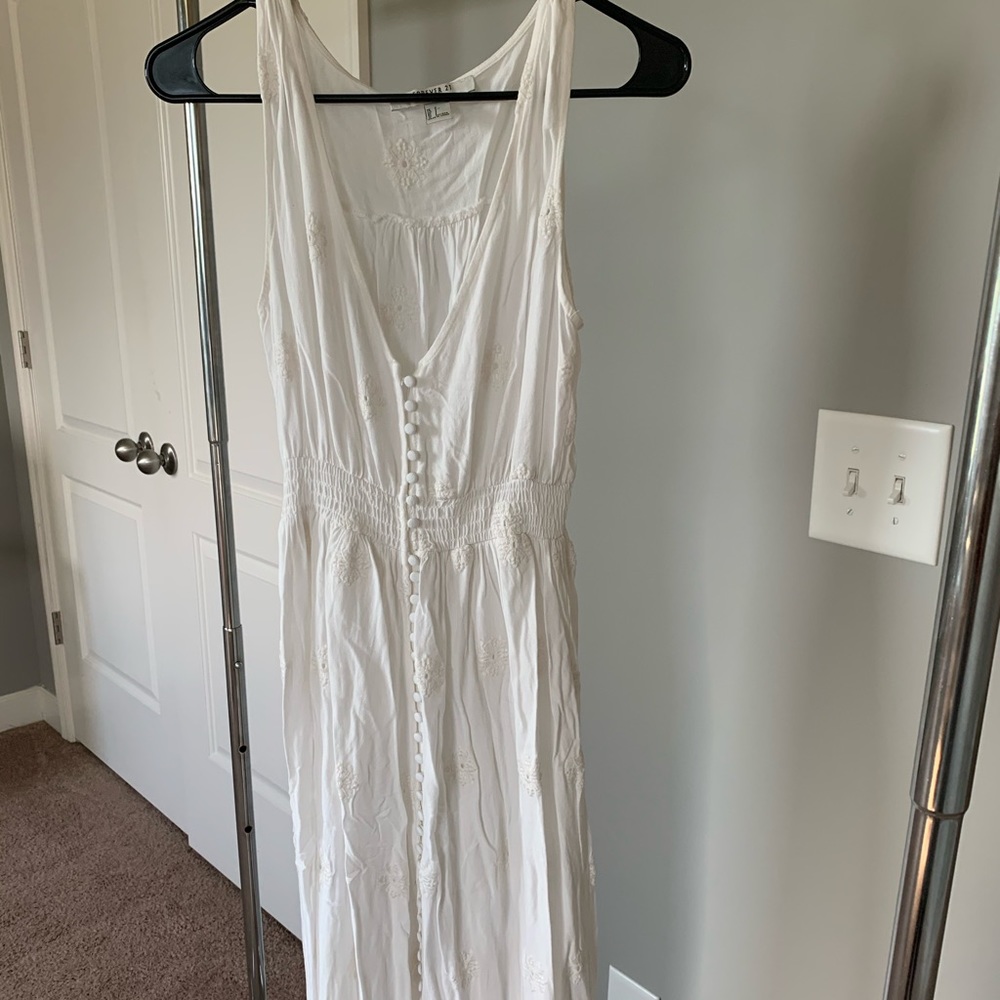 White button down maxi dress, size small